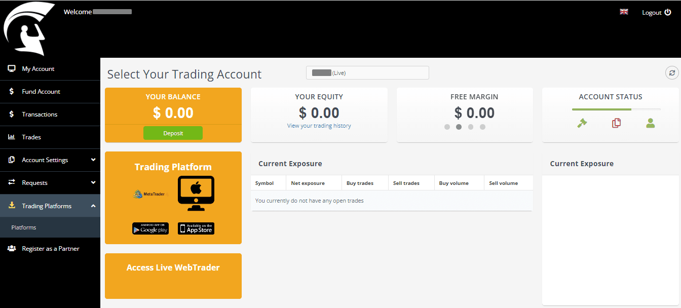 Reseña de Spartan Forex Cuenta de usuario - Software de trading disponible
