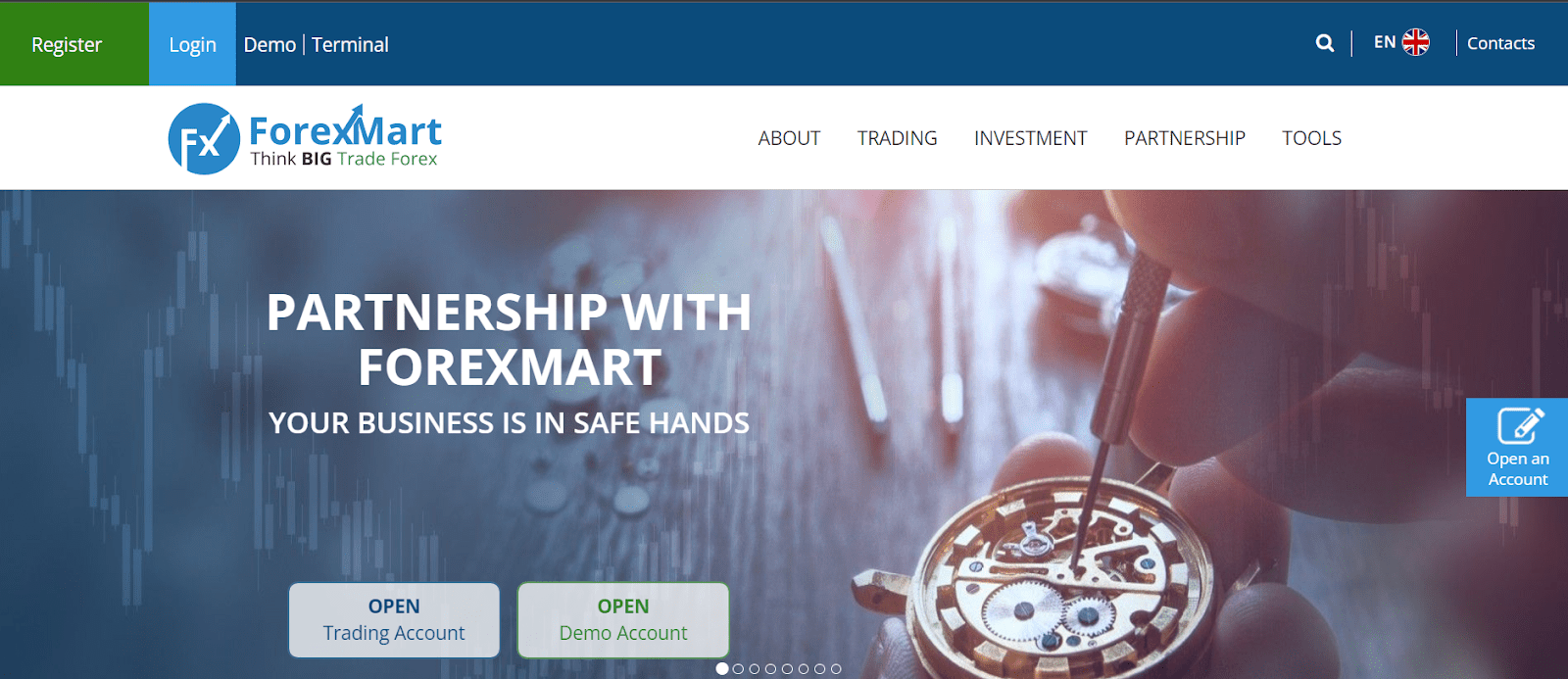 Rever ForexMart - Início de sessão/registo