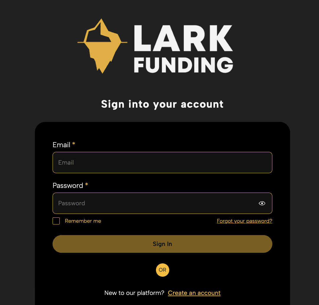 Đánh giá Lark Funding — Truy cập tài khoản người dùng