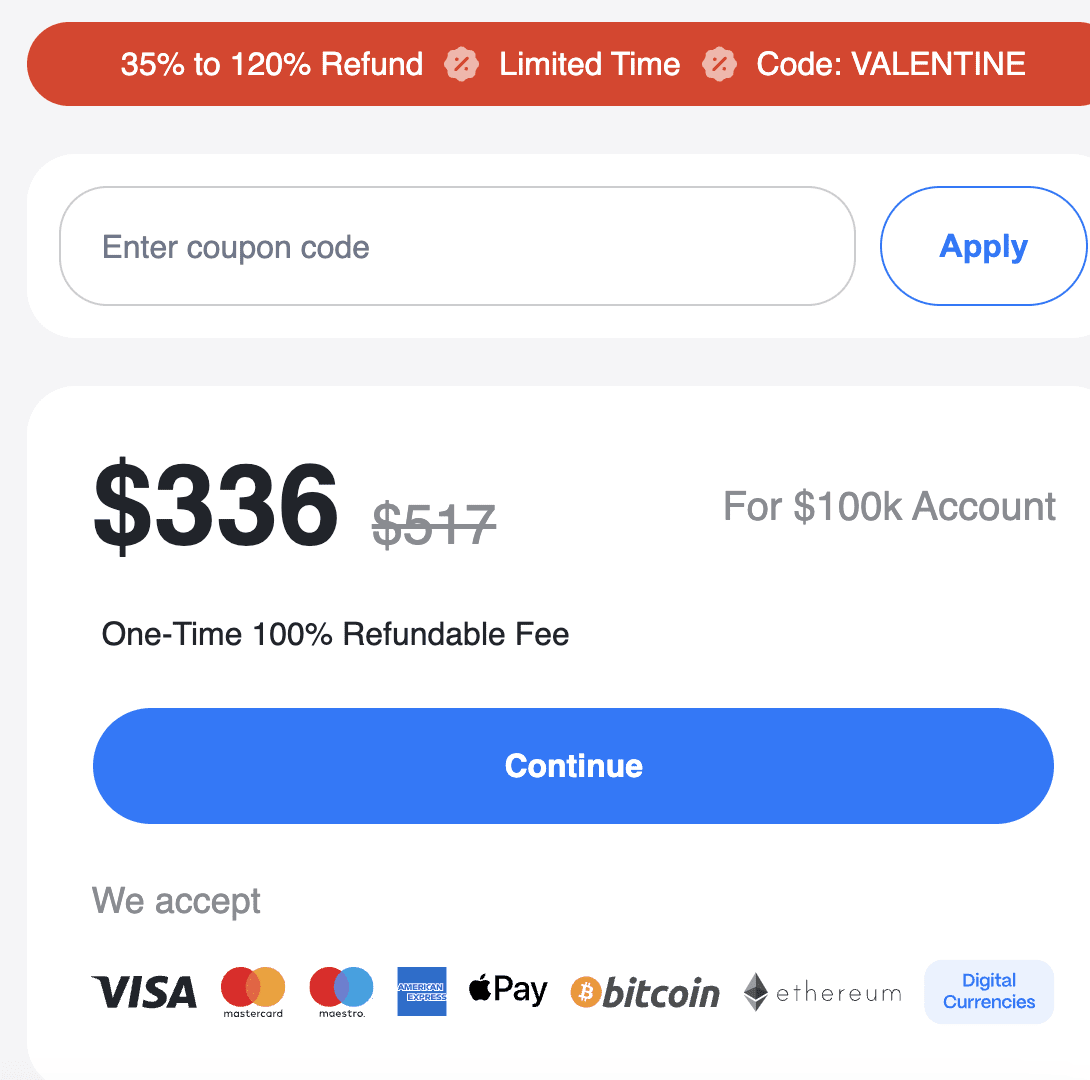 Review of AquaFunded’s User Account — Challenge payment