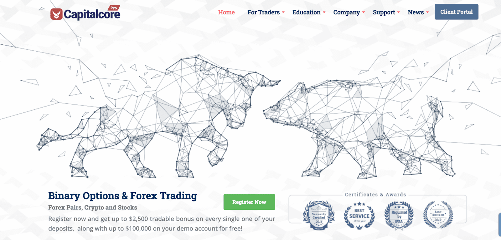 Review of Capitalcore’s User Account — Start registration