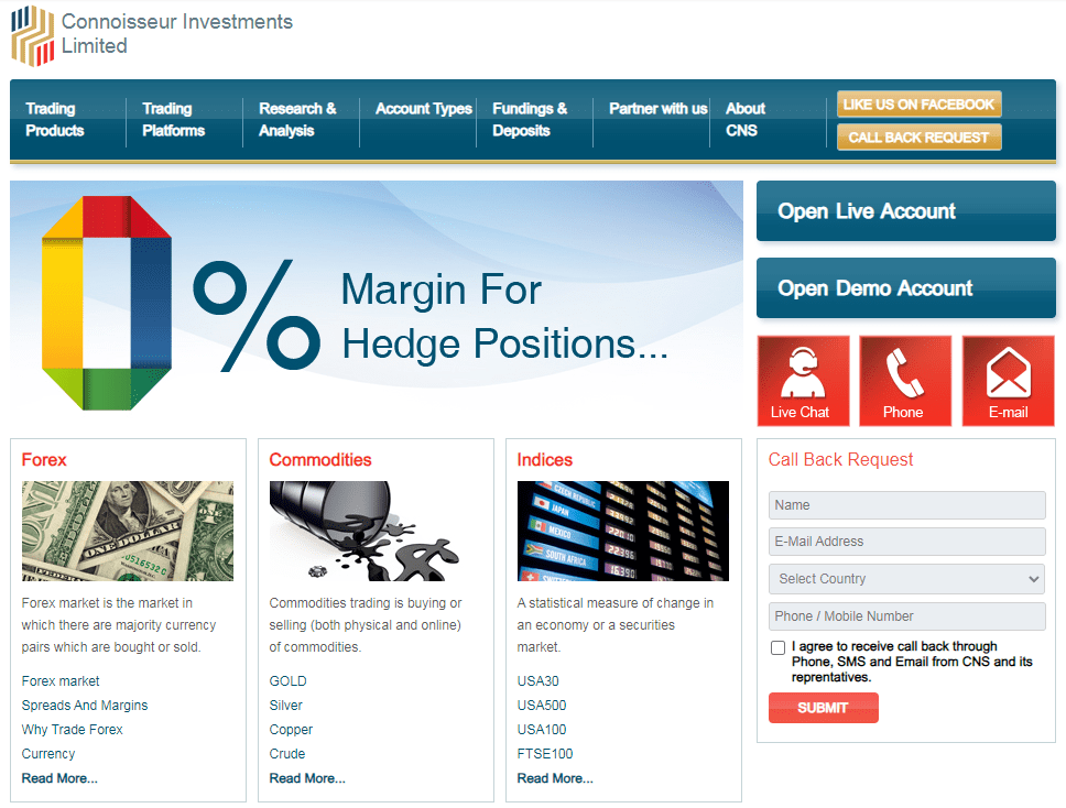 Review of Connoisseur Investments’ User Account — Broker's official website