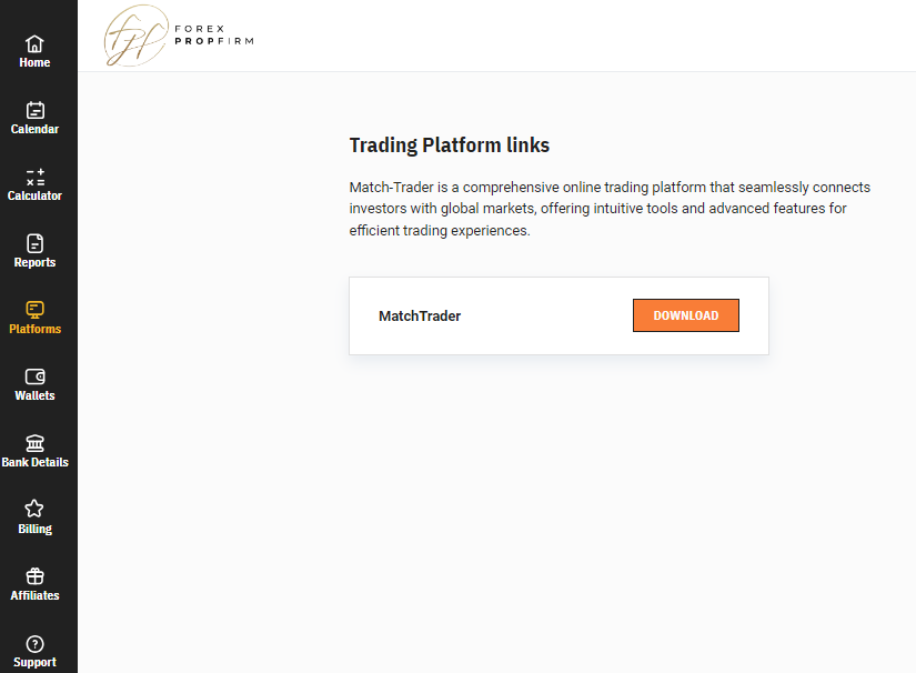 Đánh giá về Tài khoản người dùng của Forex Prop Firm — Tải xuống nền tảng giao dịch