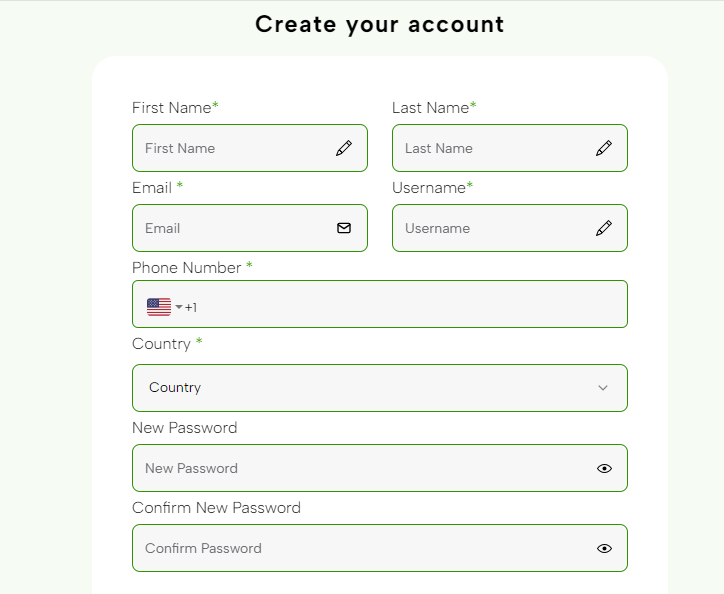 Review of FT Mogul’s User Account — Fill in the registration form