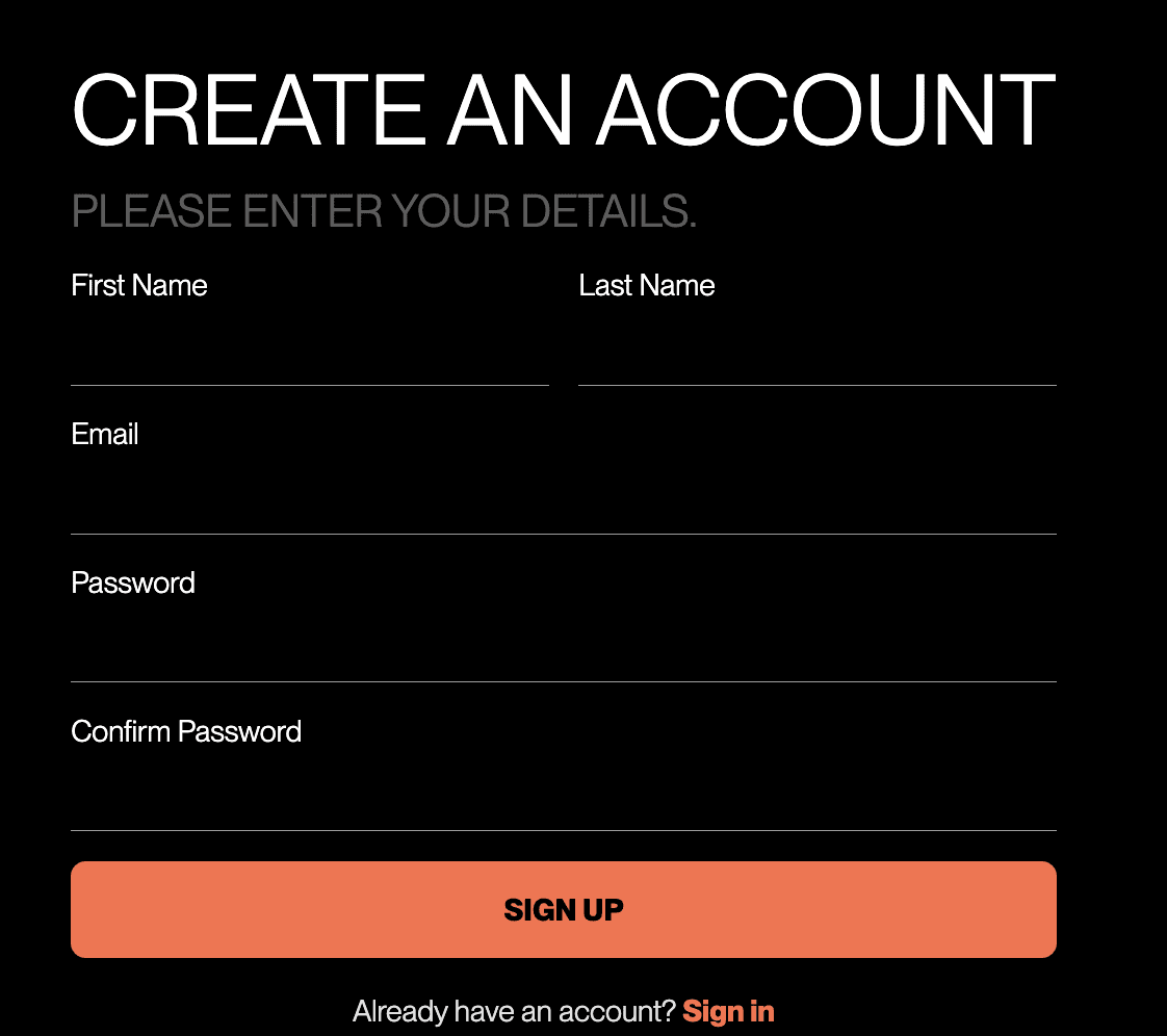 Review of Funding Traders’ User Account — Complete the registration form