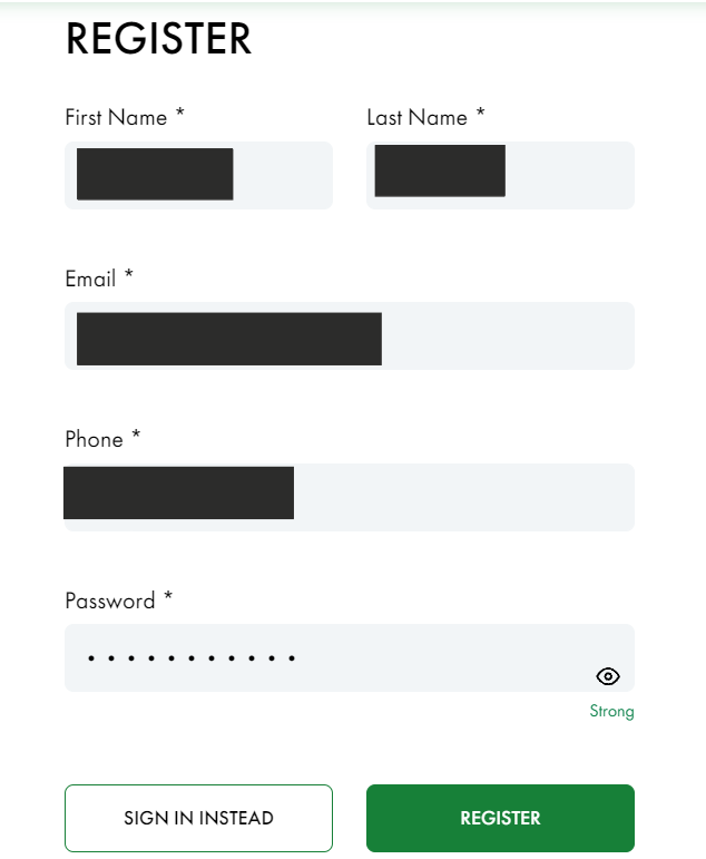 Review of Next Step Funded’s User Account — The first registration step