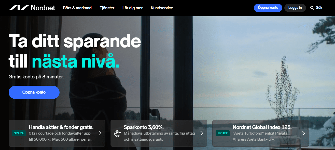 การตรวจสอบบัญชีผู้ใช้ Nordnet — เริ่มขั้นตอนการเปิดบัญชี
