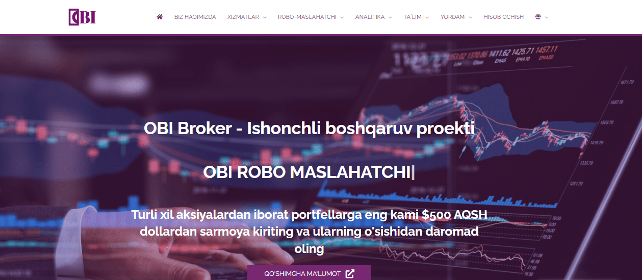 סקירה של חשבון המשתמש של OBI Broker — התחל את תהליך הבקשה