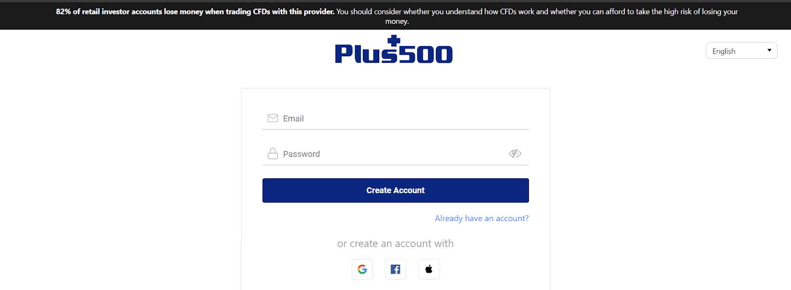Review of Plus500’s User Account — Create an Account
