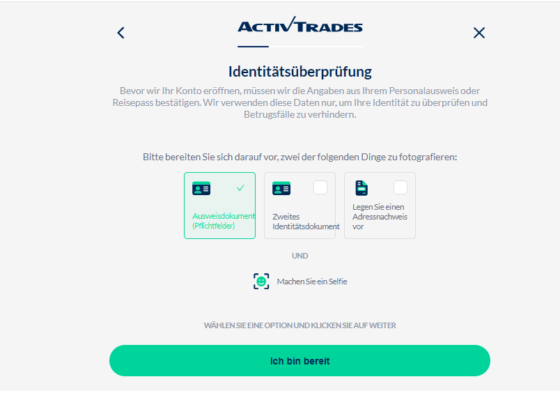 Review of QTrade’s User Account — Verification