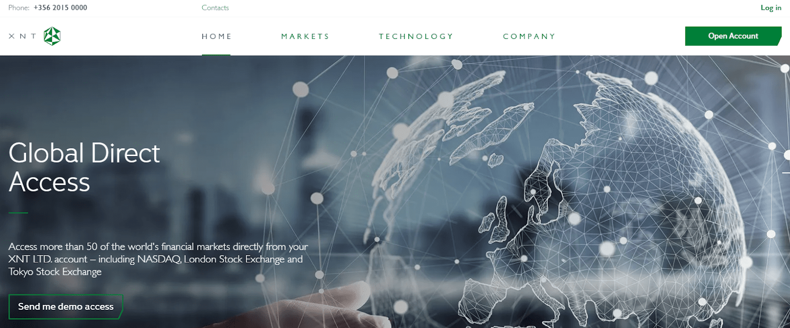 Review of the XNT - Broker’s website