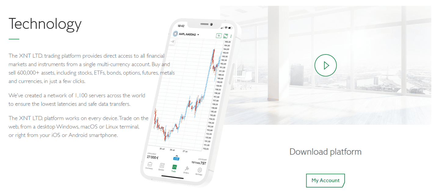 Review of the XNT - Download the XNT Ltd trading platform