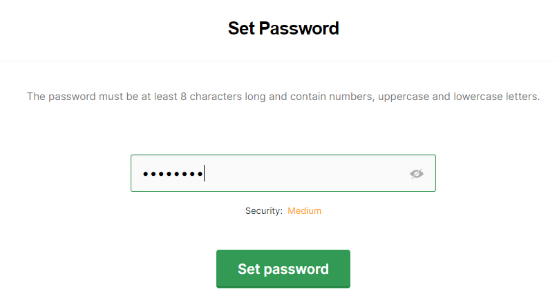 Review of the XNT - Set password