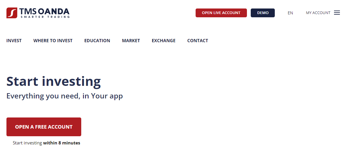 Review of TMS Brokers’ User Account — Broker’s official website