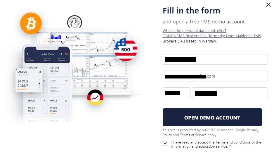 Review of TMS Brokers’ User Account — Open a demo account
