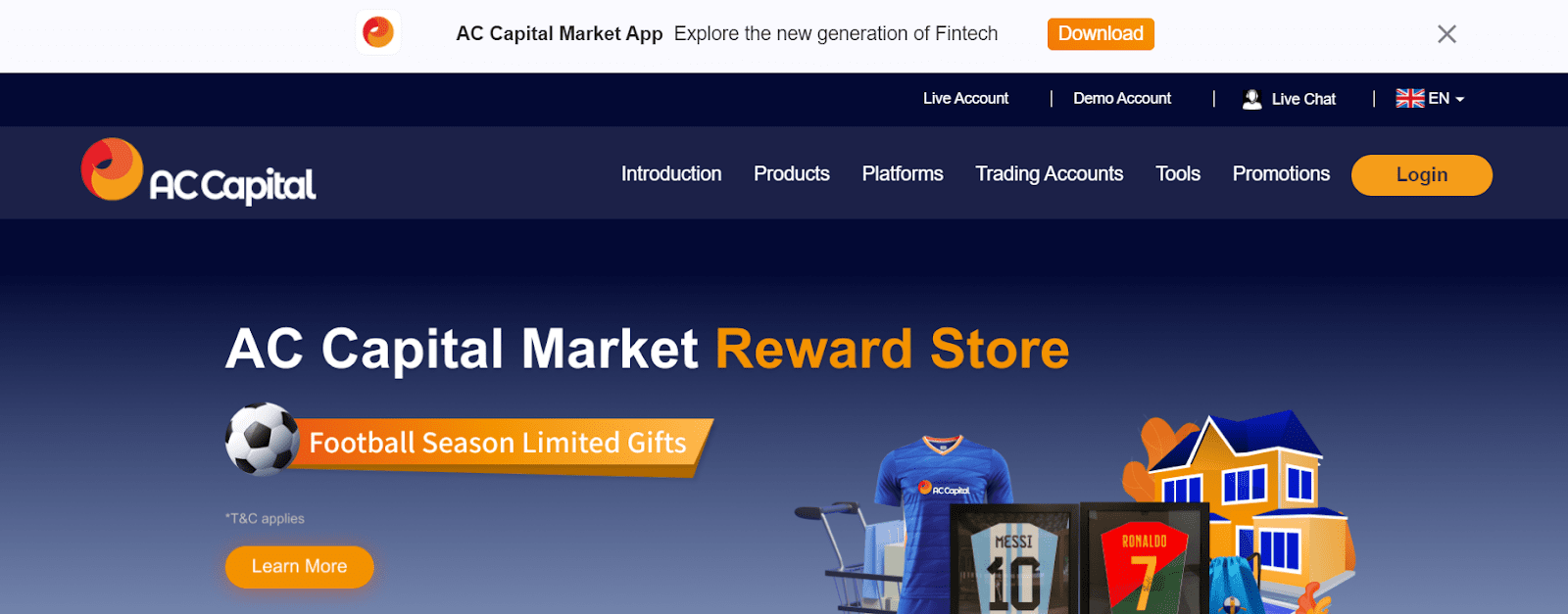 Revisão da conta de utilizador de AC Capital Market- Site oficial