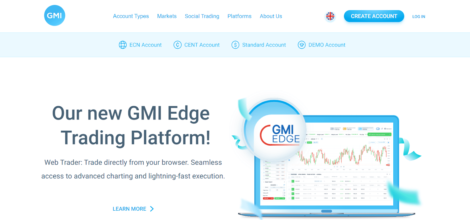 Revisão de GMI Markets' Conta de utilizador - Registo