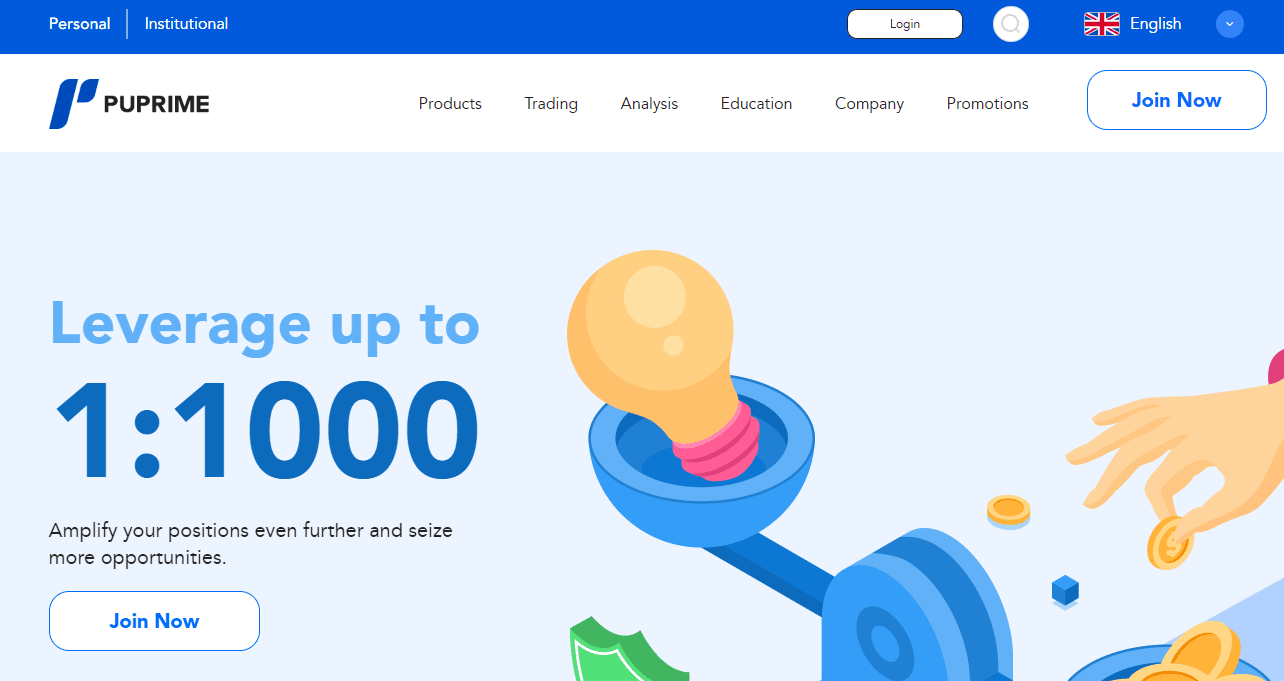 Revisão do site PU Prime - Broker