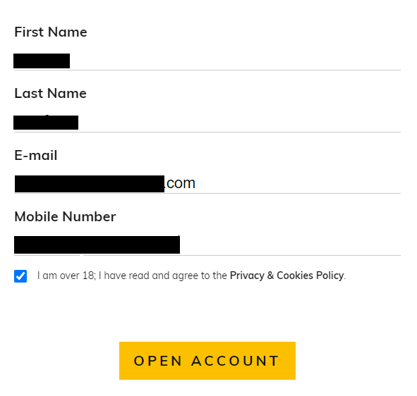 Revisión de OneRoyal's Cuenta de usuario - Abrir una cuenta de usuario