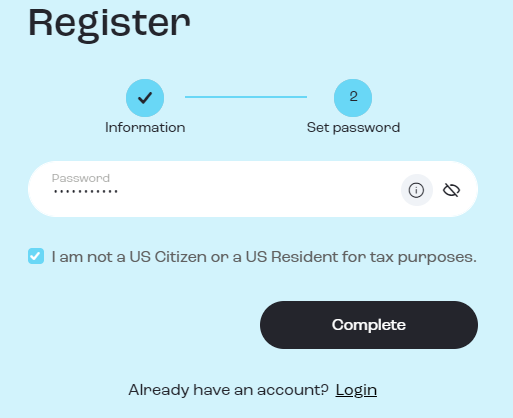 Revisione del sito Trive - Registrazione: step2