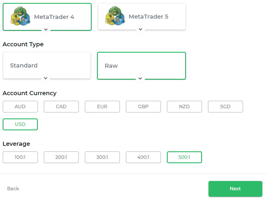 Revizuirea contului de utilizator Eightcap- Deschiderea unui cont