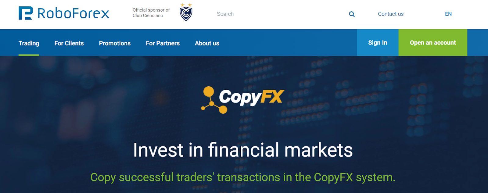 RoboForex 개인 계좌 - 투자 프로그램