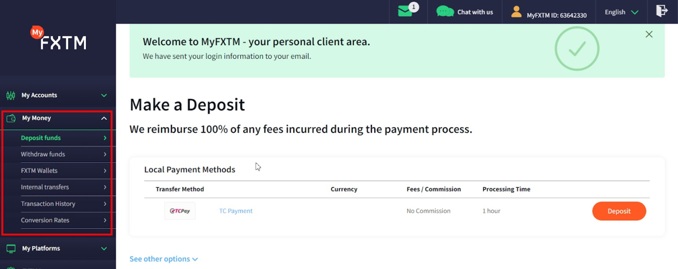 Semakan FXTM (Forex Time) – Deposit dan Pengeluaran