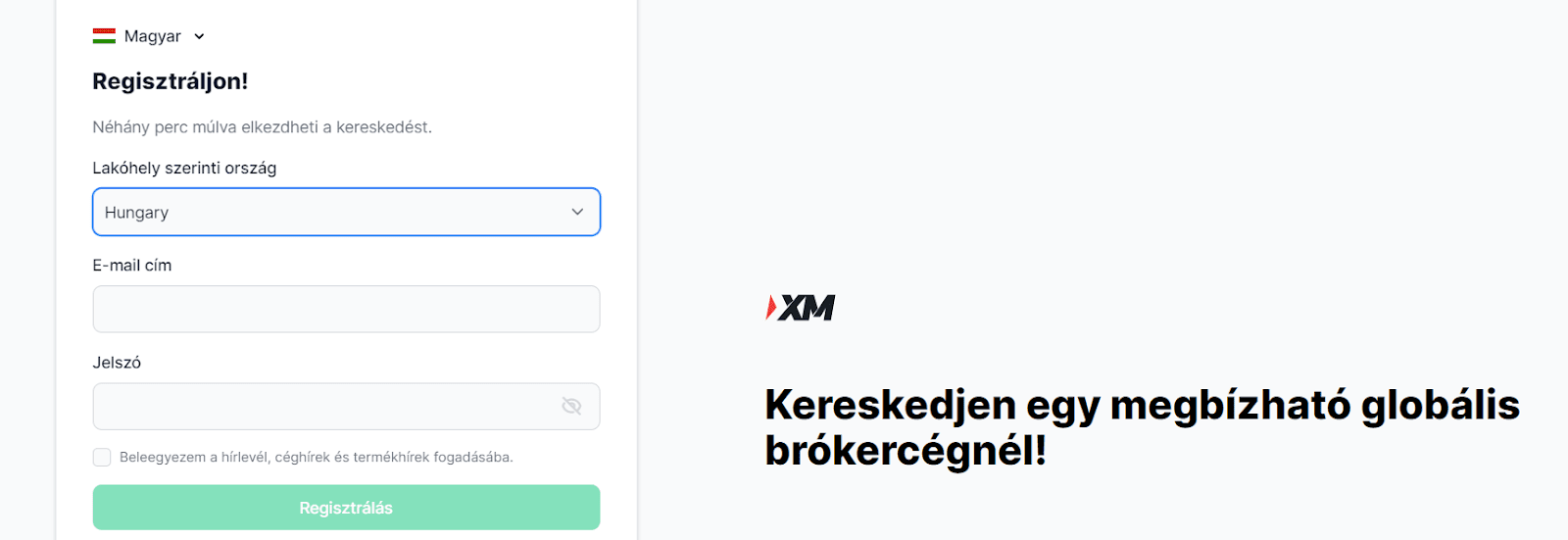 XM Group értékelés - Regisztráció