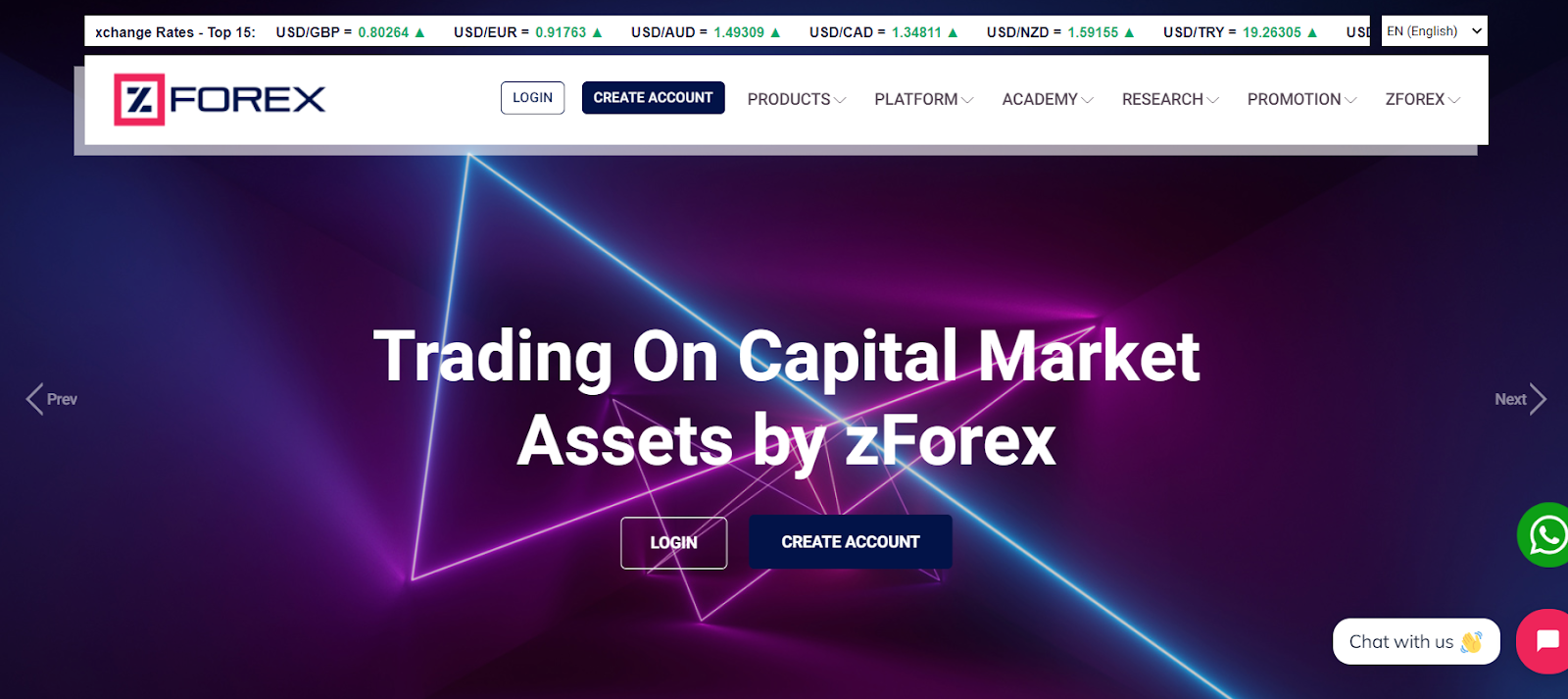 Review of zForex’s User Account — Select the STD or ECN trading account