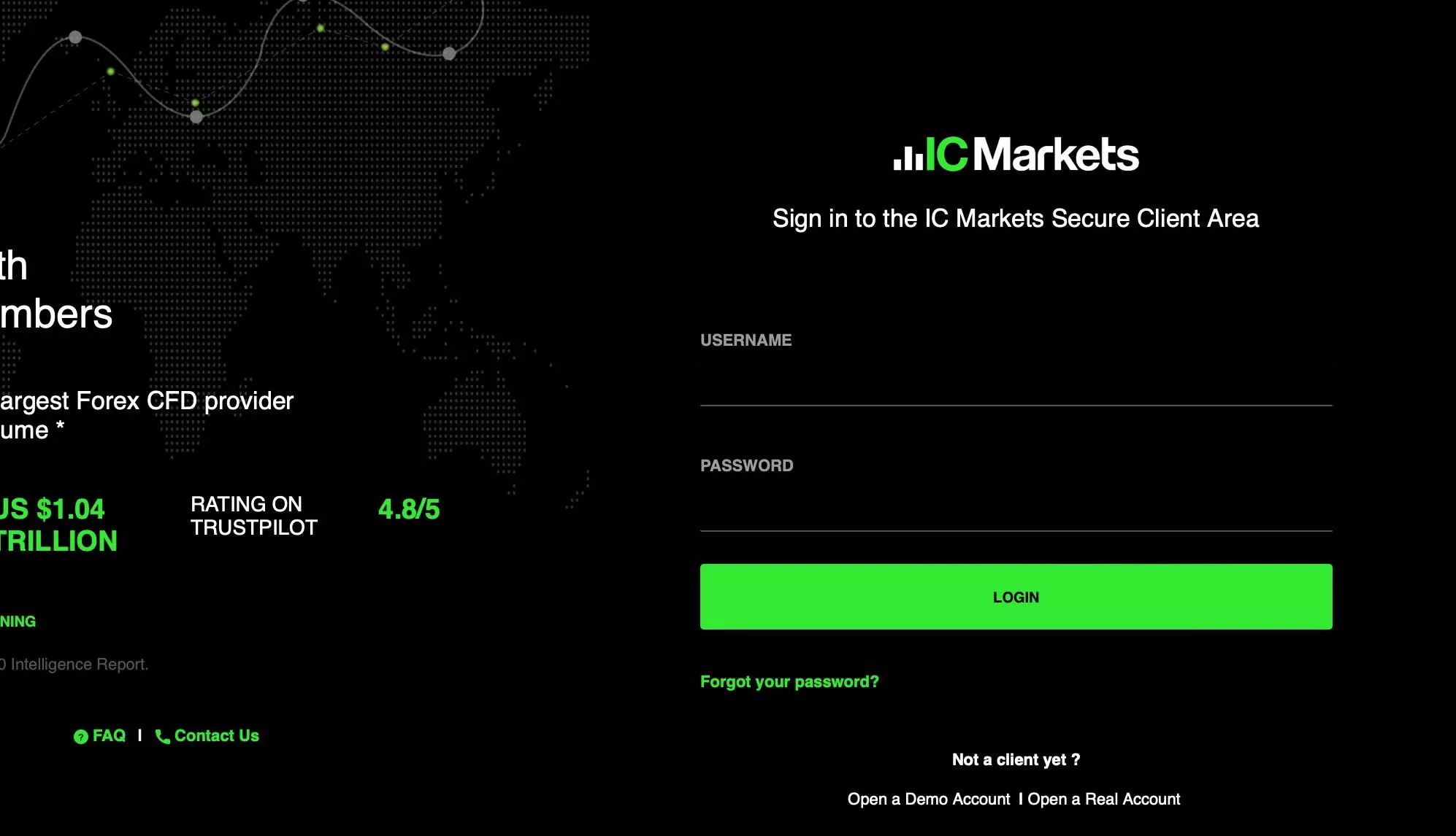 IC Markets - Inicio de sesión para clientes