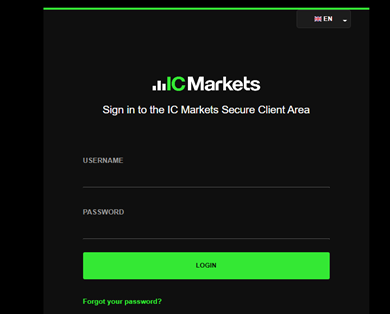 Log in to your IC Markets Account
