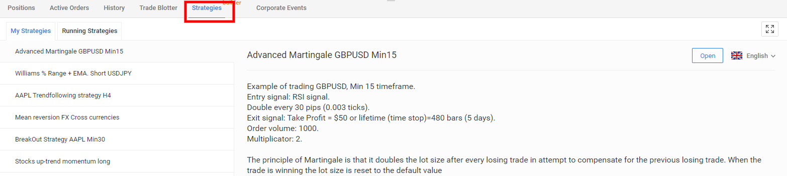 So verwenden Sie den RoboForex Strategy Builder