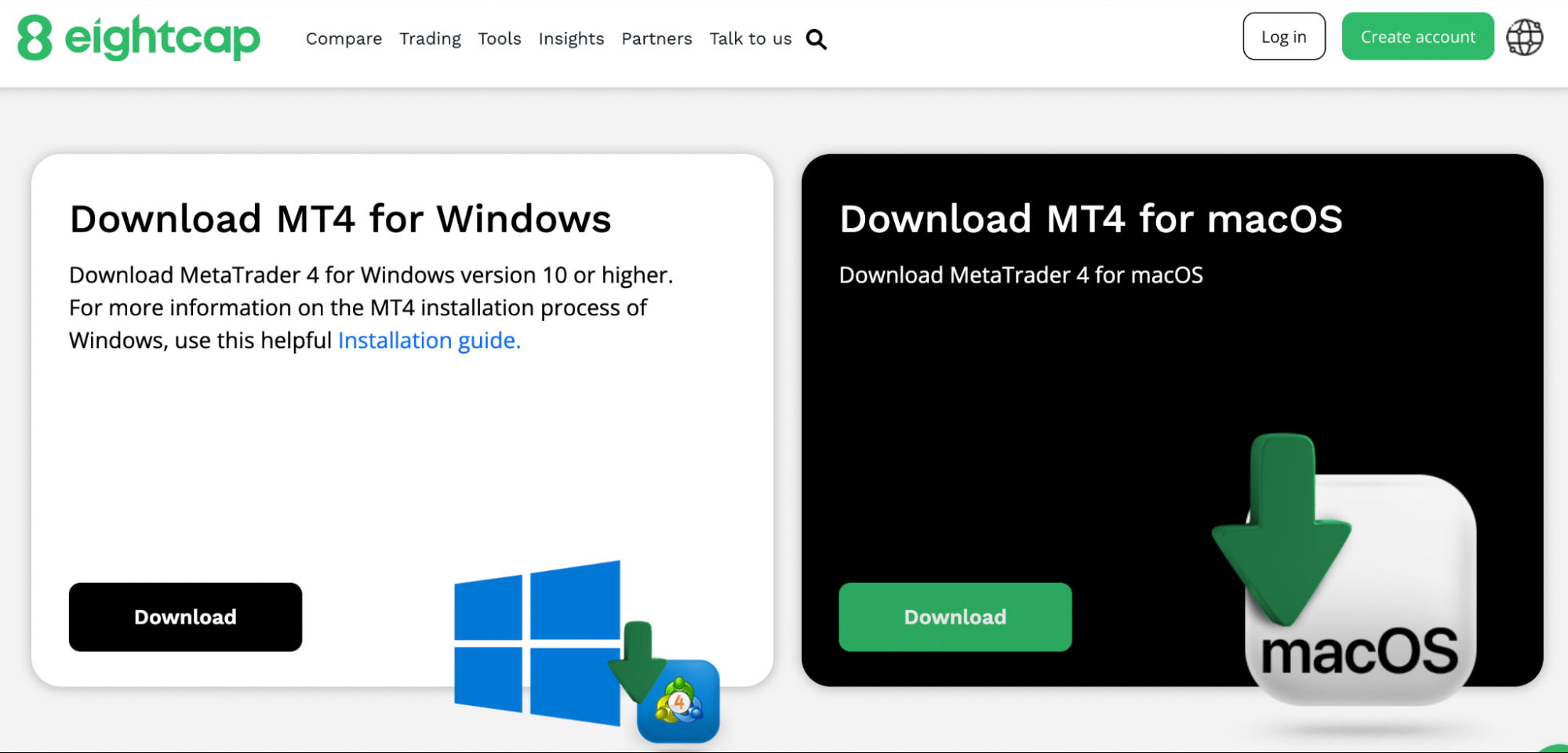 How to download Eightcap MT4 for free