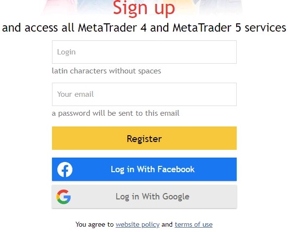 Log In to MT5