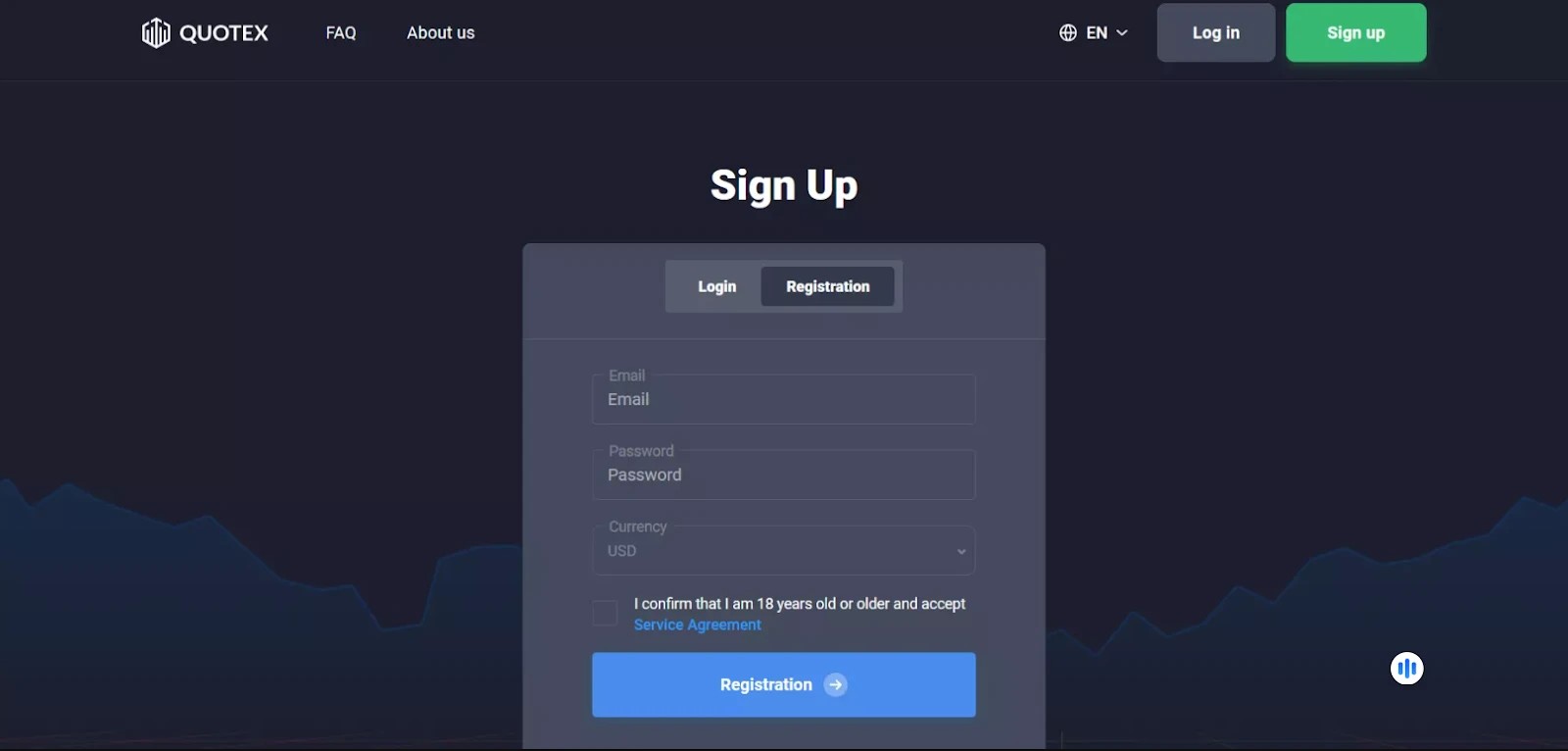 Реєстрація на Quotex