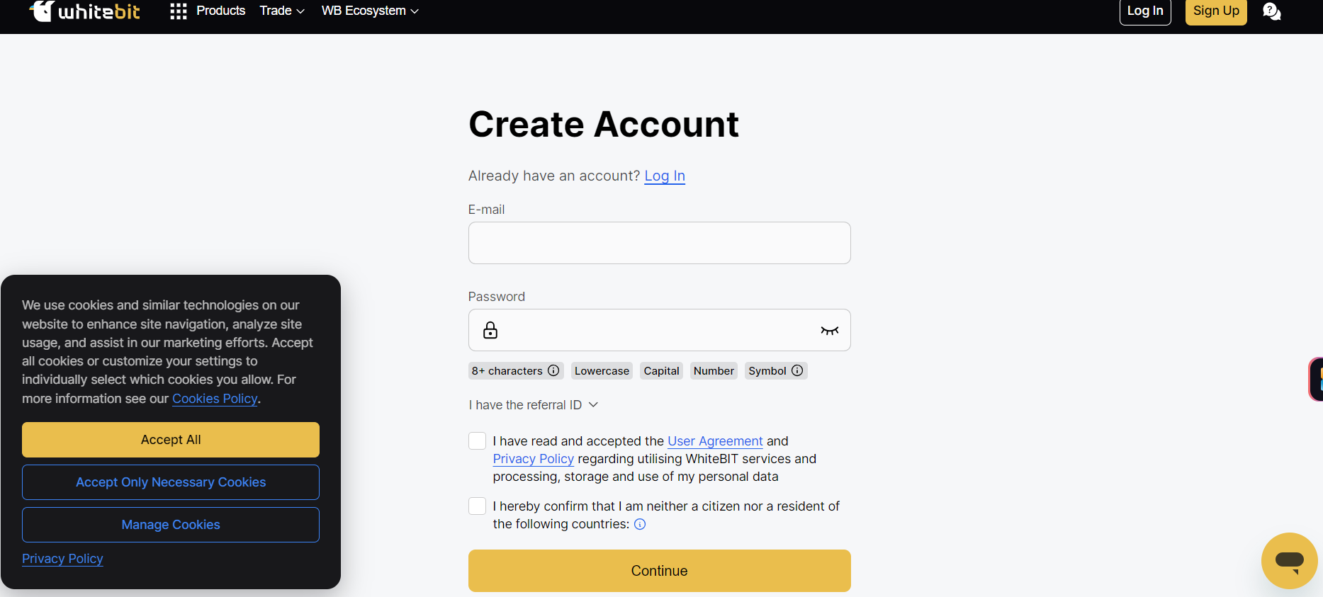 How to withdraw $CATS from WhiteBIT, Source: whitebit.com