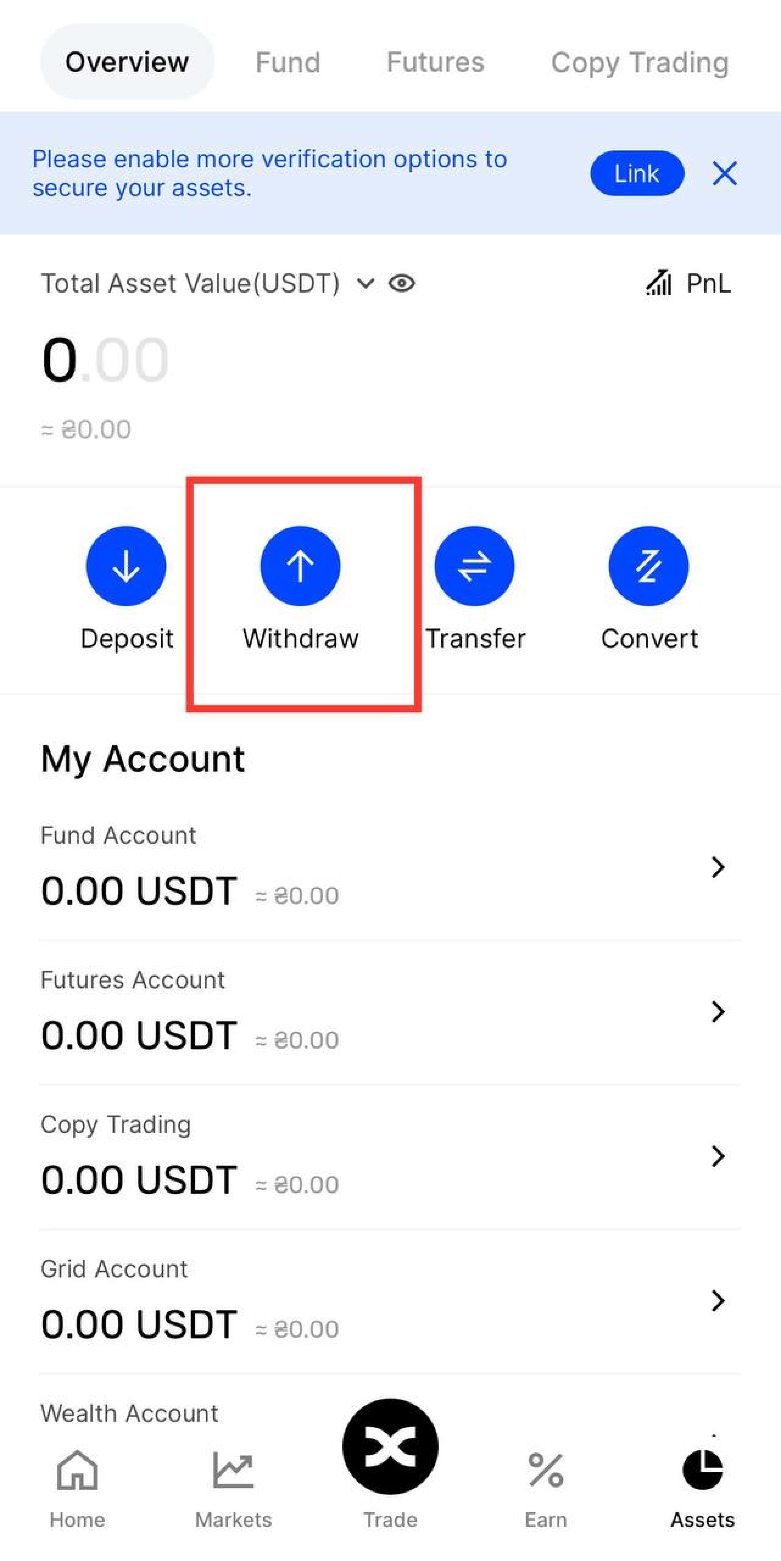 Як вивести $HMSTR з BingX