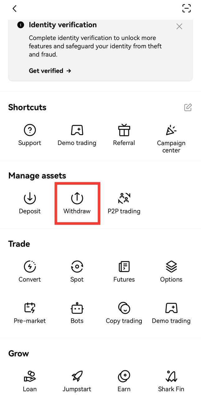 How to withdraw $MEMEFI, Source okx.com