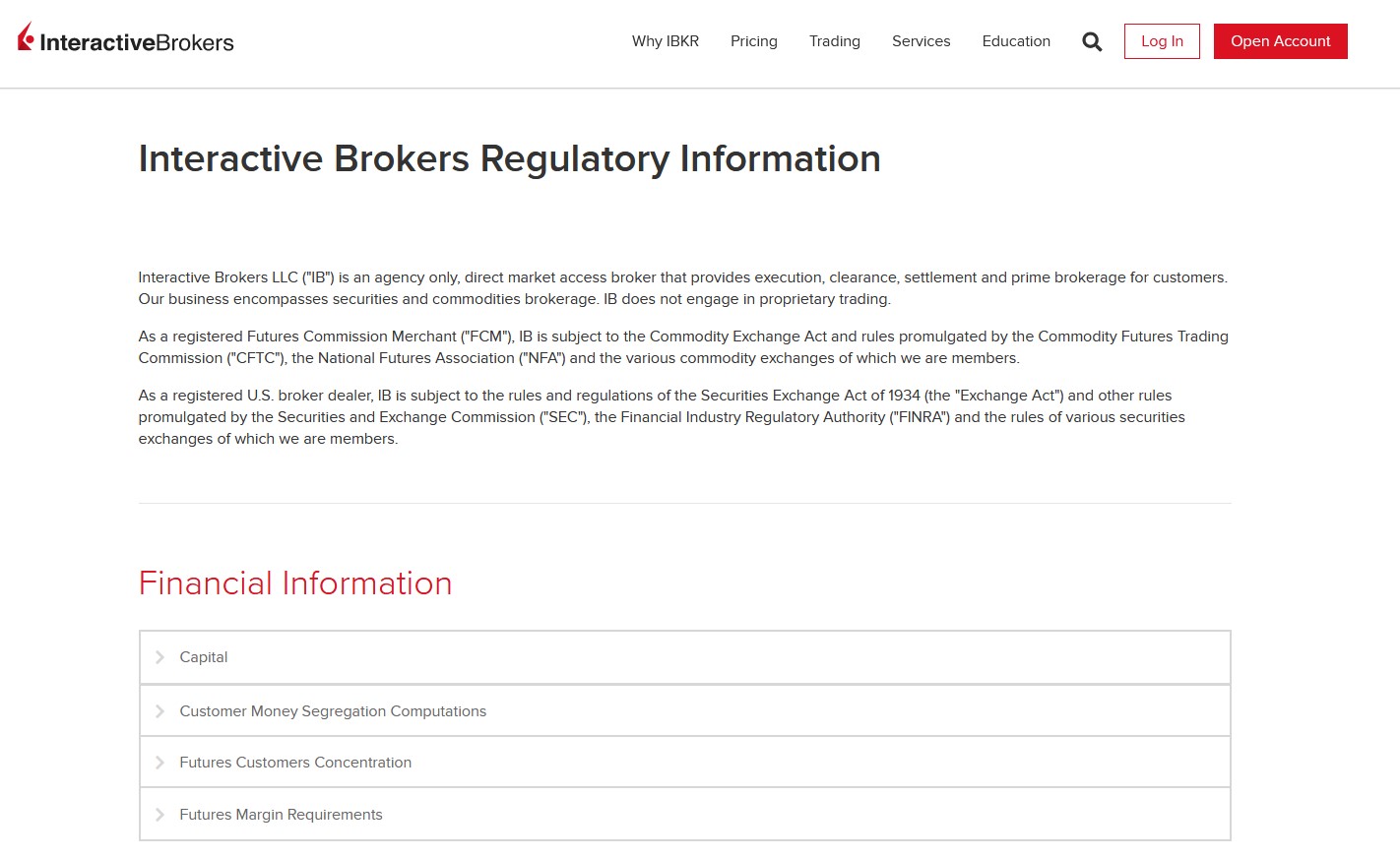 Photo: Interactive Brokers regulatory information
