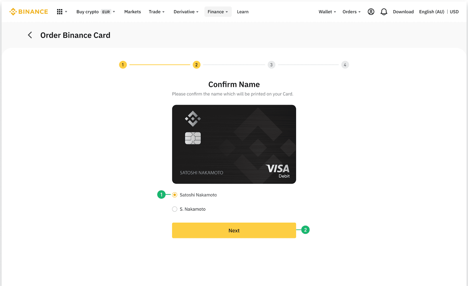 Image: How to get a Binance card