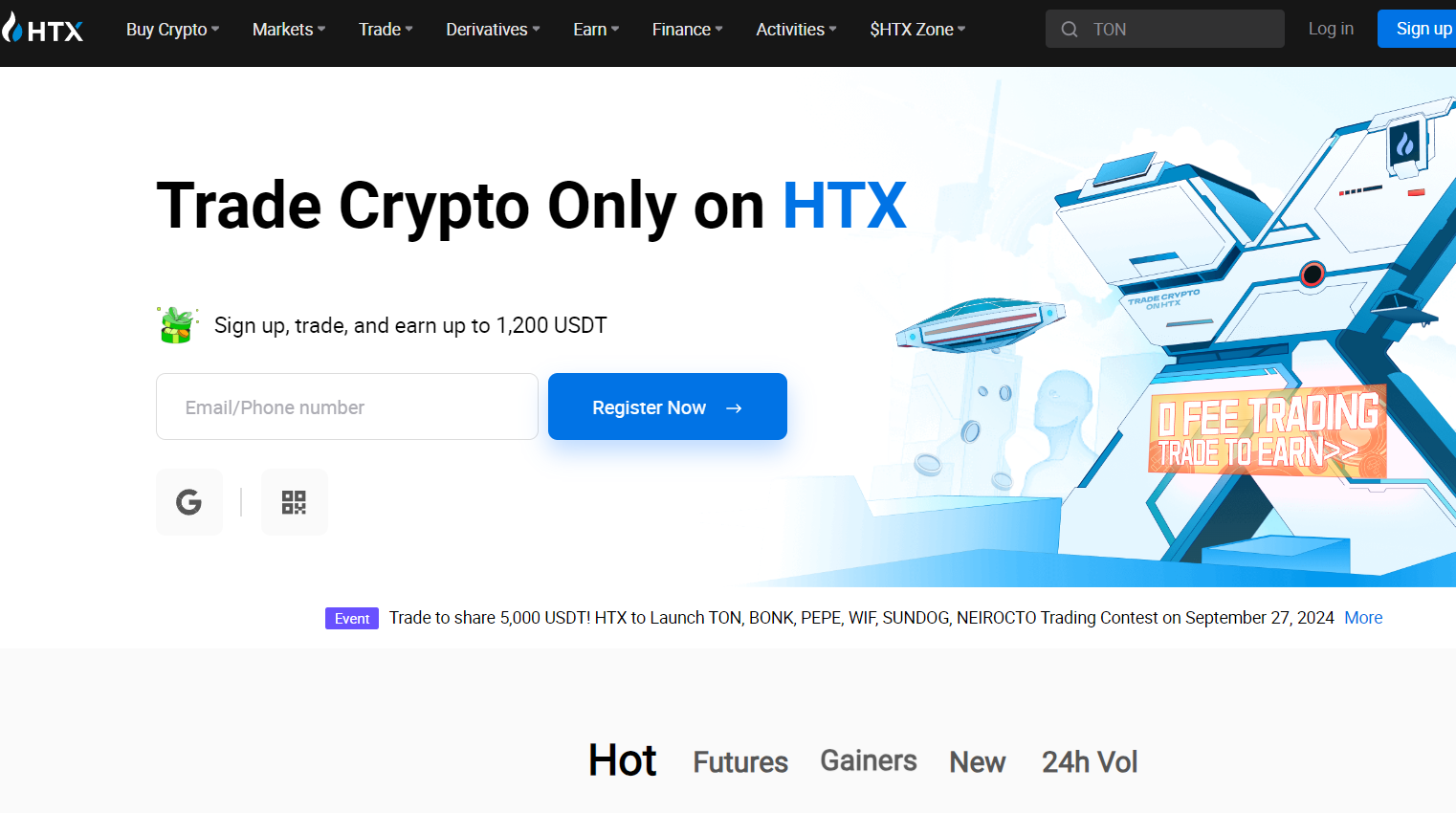 Офіційний сайт HTX