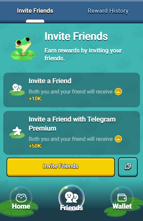 Invite friends for bonus points