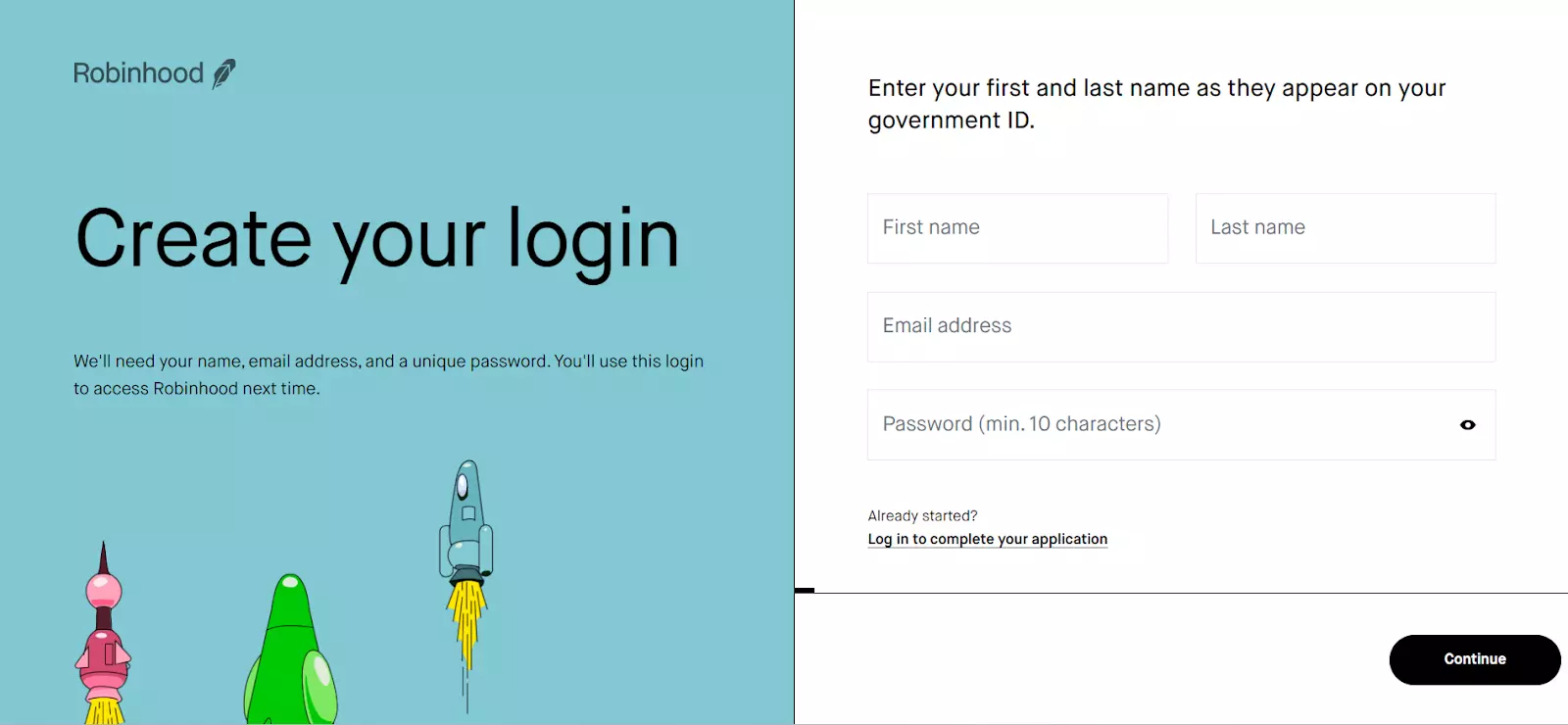 Create login