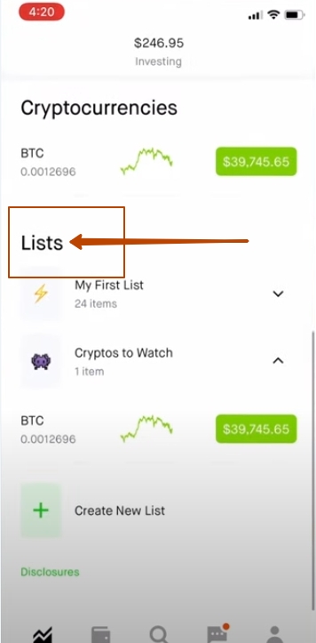 Robinhood watchlist