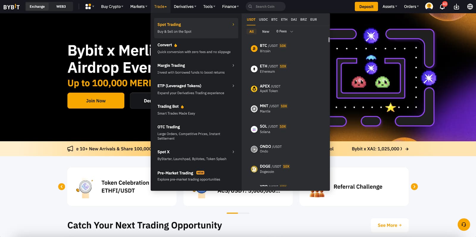Spot trading on Bybit