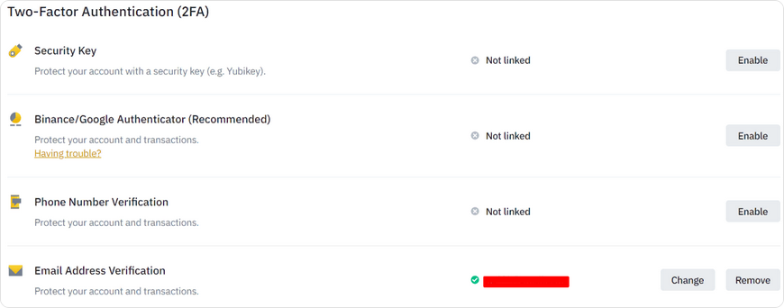 Account Security on Binance