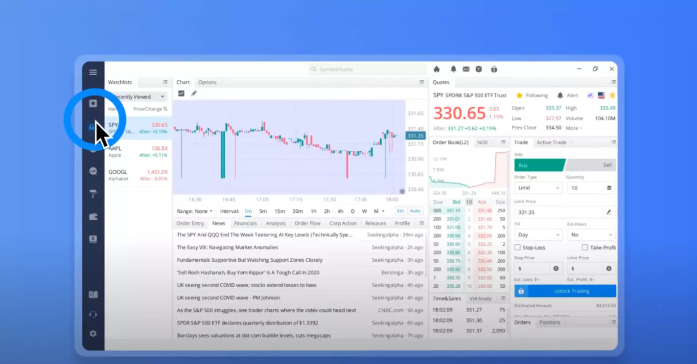 Options on Webull Browser Version