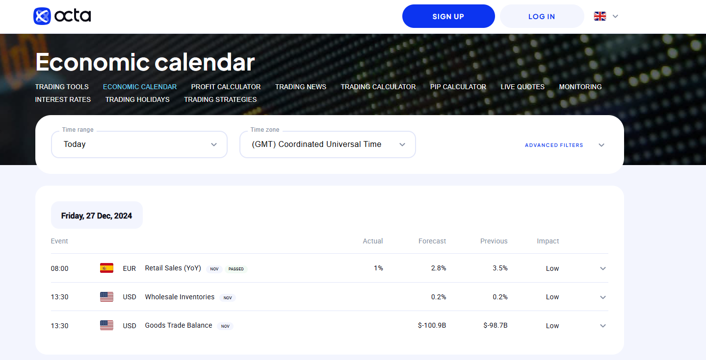 Economik calendar