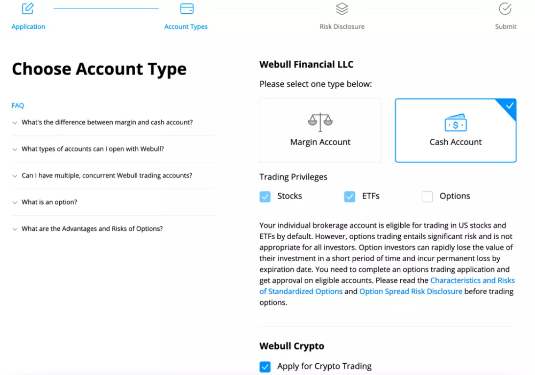 Account Types on Webull