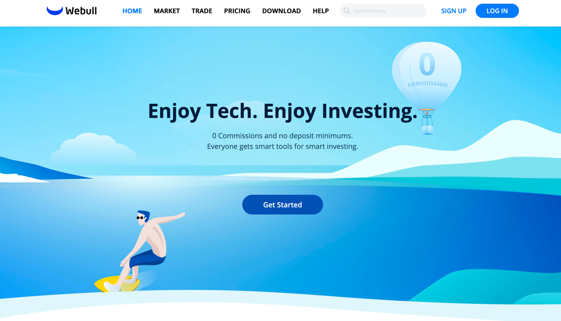Start registration on Webull